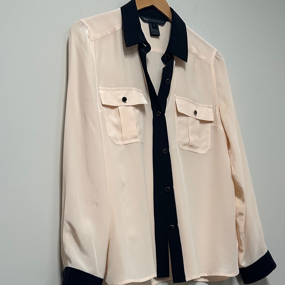 Marc By Marc Jacobs Cream and Black Blouse - Picture 4 of 5